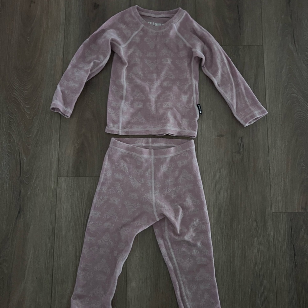 2T Pink Reima Wool Baselayers